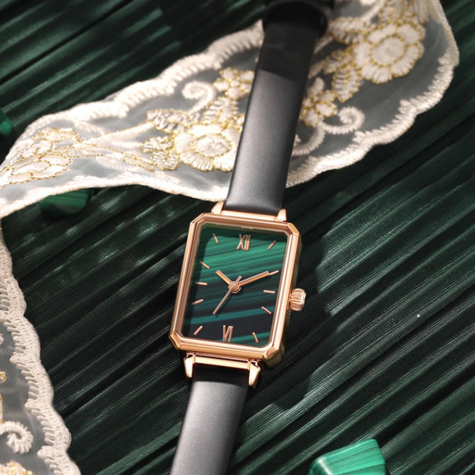 アナログ腕時計 [LLOYD] Awesome Square Green Dial Rose Gold Mesh Watch LLOYD] Awesome Square Green Dial Rose Gold Mesh Watch