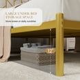 thumbnail image 6 of Sha Cerlin Gold Queen Size Metal Platform Bed Frame with Victorian Vintage Headboard & Underbed Storage, Adult, 6 of 8