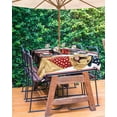 thumbnail image 3 of Outdoor Tablecloth with Umbrella Hole for Patio/Picnic/Party/Camping, 4th of July Waterproof Table Cloth Rectangle Table Cover Washable, Independence Day Black Yellow Dogs American Flag 52"x 70", 3 of 7