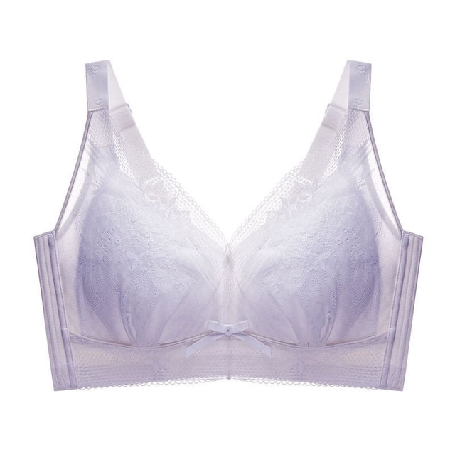 Sujetador push up de copa completa para mujer, de talla grande, fino, con aro de acero y sujetador de realce para chica gorda