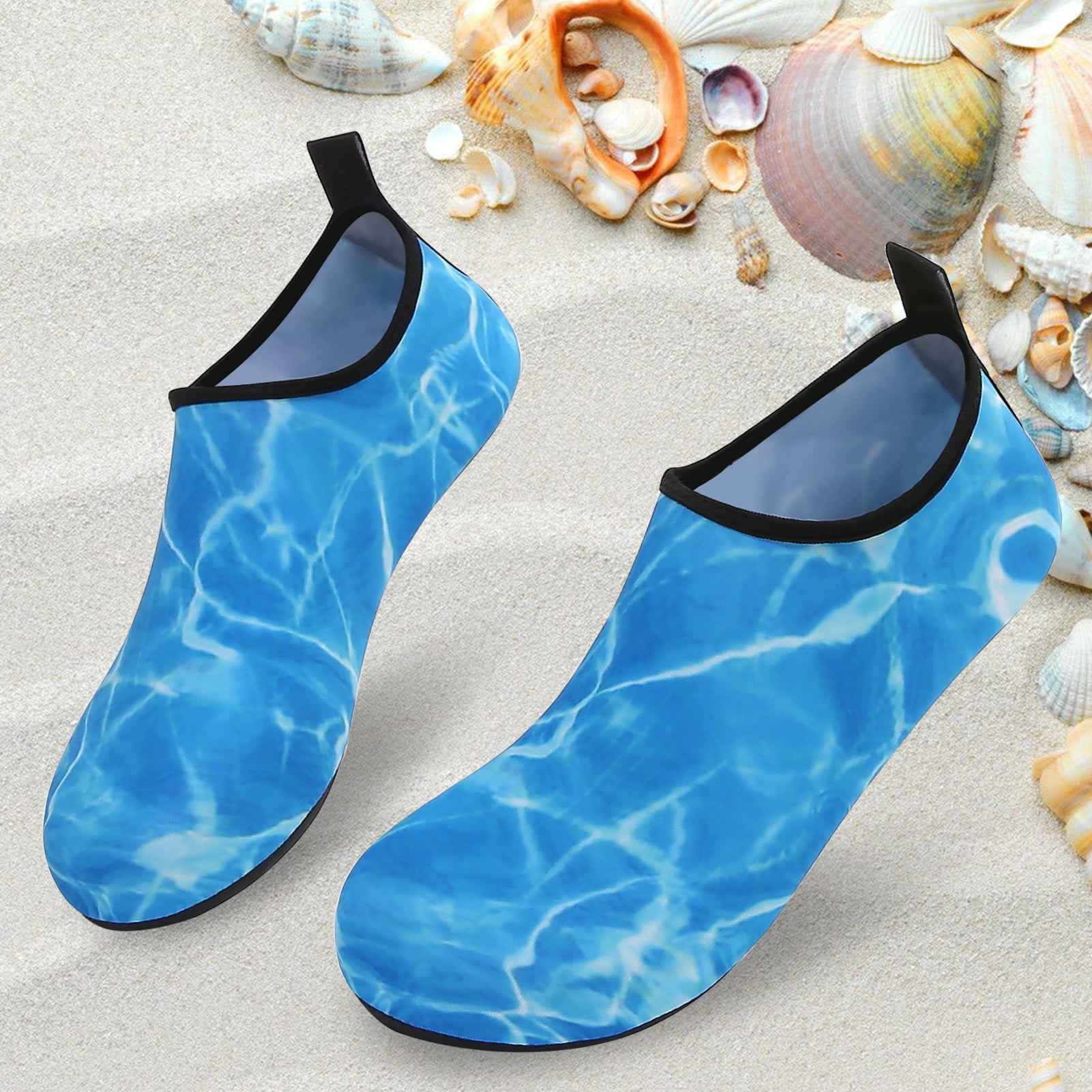 Men and Women a Slip On Barefoot Quick-Dry Beach Aqua Yoga Water Shoes (Aqua/Blue, 13-14 Women/10.5-11 Men)