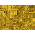 thumbnail image 1 of Ahgly Company Machine Washable Indoor Rectangle Abstract Yellow Modern Area Rugs, 6' x 9', 1 of 4