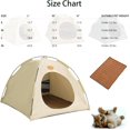 thumbnail image 3 of Breezyden Pet Tent, Breezyden Pop-Up Pet Tent, Portable Hideaway for Cats & Small Dogs, Waterproof, Breathable Mesh, Scratch-Resistant, Fully Washable with Mat (Brown,S (Fits Pets Under 8.8 Ibs)), 3 of 8