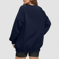 thumbnail image 5 of Lumtrix Plus Size Sweatshirts for Women Casual Long Sleeve Round Neck Shirts Tunic Tops for Leggings with Pocket Navy 2XL, 5 of 5