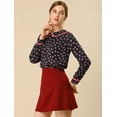 thumbnail image 2 of INSPIRE CHIC Blouse Douce à Manches Longues pour Femmes, Mignonne, à Volants, Col Peter Pan, 2 of 6