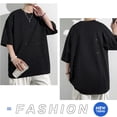 thumbnail image 4 of Wiywef Men's Shiny Shirts Short Sleeve T-shirt Sparkly Disco Rave Hot Tops Nightclub Glitter T-Shirt Summer Solid Color Casual Tops, 4 of 7