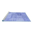 thumbnail image 2 of Ahgly Company Machine Washable Indoor Rectangle Patchwork Blue Transitional Area Rugs, 7' x 10', 2 of 4