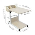 thumbnail image 4 of Bureau Portable pour Ordinateur Portable avec Roulettes, Tiroir de Rangement, Hauteur Réglable pour Lit et Sofa, Structure Solide, 4 of 8