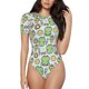 thumbnail image 1 of Fotbe Frog With Sweet Body de Mujer con Cuello Redondo y Mangas Cortas, Sin Mangas Ajustado, Suave, Cómodo y Básico-Small, 1 of 7
