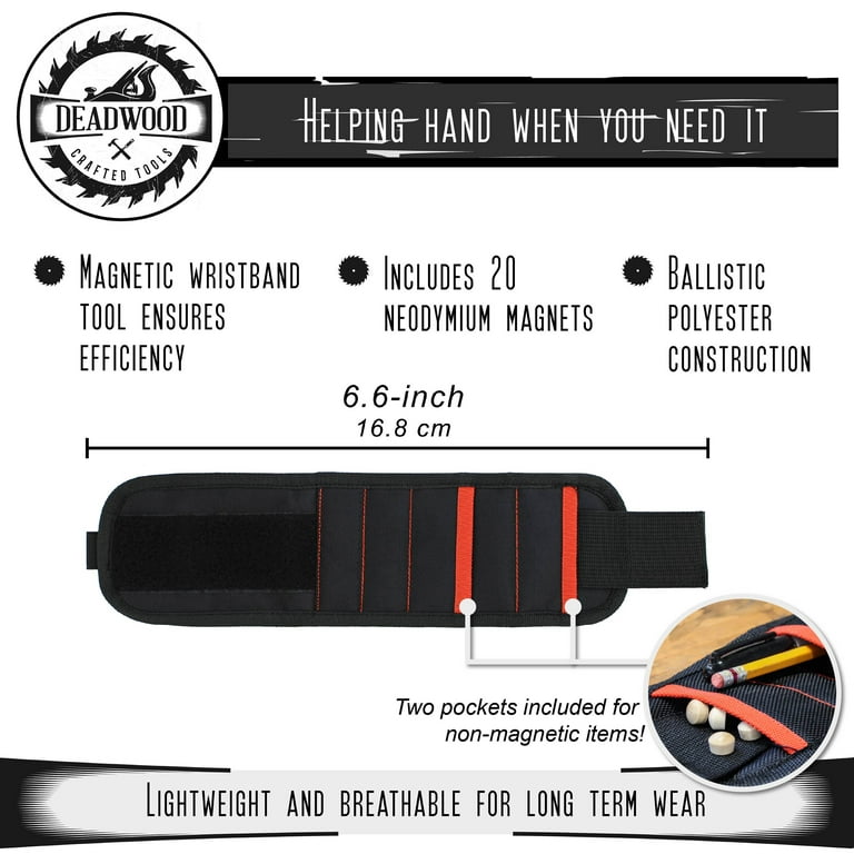 DCT Magnetic Wristband - Wrist Magnetic Tool Holder Nail Magnet Bracelet - Walmart.com