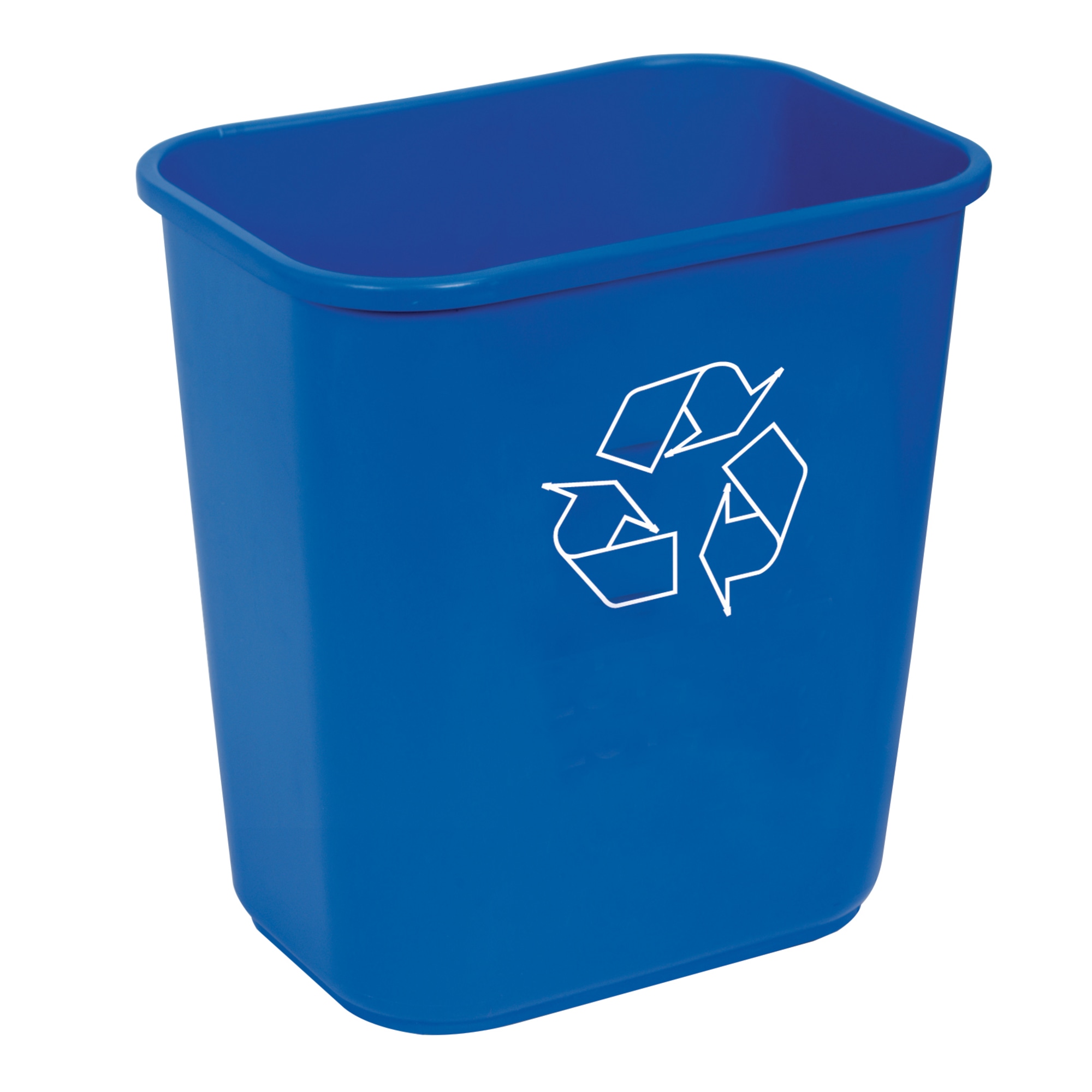 Cestino Riciclaggio Rubbermaid Commercial Deskside | Verde, Medio, 7 Galloni (26,5 Litri) | In Plastica Antiurto, Per Ufficio E Scrivania, Simbolo Universale