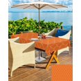 thumbnail image 4 of Teal Geometric Outdoor Tablecloth - 54x54 Inch Square Dining Table Cover, Contemporary Wave Abstract Art Waterproof Outdoor Table Cloth with Umbrella Hole & Zipper for Picnic/Patio/Party, 4 of 5