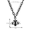 thumbnail image 5 of Jiaroswwei Halloween Necklace Punk Gothic Thick Chain Decorative Adjustable Trick Treats Gift Geometric Halloween Bat Pendant Choker Necklace Fashion Jewelry Party Favors, 5 of 7