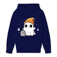 thumbnail image 4 of XAOFW Halloween Girls Hoodies Cute Ghost Printed Long Sleeved Hooded Sweatshirts Autumn Winter Cozy Graphic Pullover For Toddler Kids Stylish Tops 11-12 Years, 4 of 4