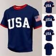 thumbnail image 3 of Men's USA 250 Years of Freedom Patriotic T-Shirt American Flag Casual Tee 250th Anniversary Shirt, 3 of 5