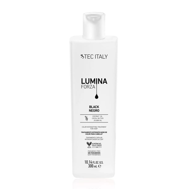 TEC ITALY Lumina Forza Tratamiento Intensificador de Color Negro 300 ml | Matizador Negro Profesional para Cabello Teñido | Revitaliza Intensifica y Neutraliza Tonos | Tecnología