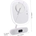thumbnail image 2 of Impressions Vanity Melody Duotone Lighted Makeup Mirror with 5X Magnification, 180 Degree Tilt (White), 2 of 11