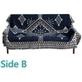thumbnail image 3 of Colorful Boho Throw Blanket for Couch, Cotton Linen Jacquard Reversible White and Navy Double-Sided Woven Aztec Bed Couch Throws Soft Oversized Chair Sofa Cover with Tassel, 3 of 7