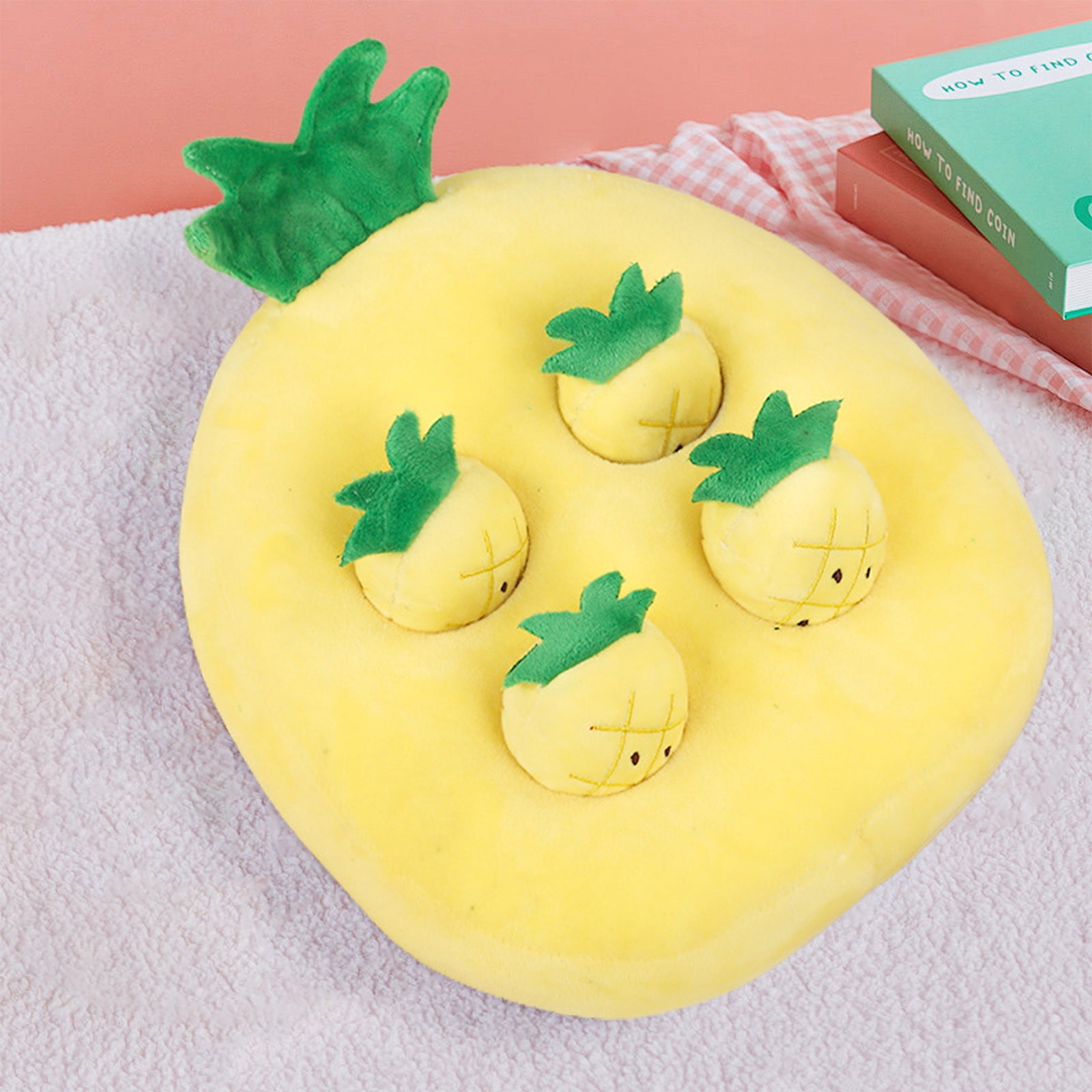 Coollooc Biggun Rabbit Foraging Toys - Novelty Snuffle Mat Toys for Rabbits Bunnies, Small Animals Interactive Enrichment Toys for Ferret Chinchilla Guinea Pig Hamster Bunny Supplies (Carrot Shaped)