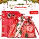 thumbnail image 2 of 11 bolsas de organza navideñas con cordón para regalo, para fiestas, bodas, Navidad, San Valentín, 2 of 9