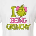 thumbnail image 3 of The Grinch - I Love Being Grinchy - Juniors Cropped Cotton Blend T-Shirt, 3 of 5