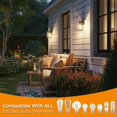 thumbnail image 4 of Lámpara de pared exterior WIHTU impermeable negra con base E26, 4 of 8