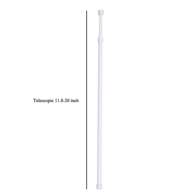 witspace Tringle à Tension Blanche, Tringle à Rideau à Ressort Réglable Sans Perçage, Tringles à Tension à Ressort pour Projets de Bricolage de Fenêtre Armoire Garde-Robe Petites Tringles à Rideaux Courte Tringle à Tension (Deux Tailles au Choix)
