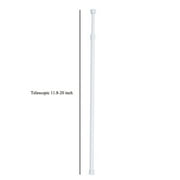 Spring Loaded Extendable Shower Curtain Rod - Aluminum Pole with Round Head | Tension Curtain Rail for Bathroom & Windows | Adjustable Length Rust-Resistant Aluminum Curtain Rod(15.8-27.6)