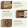 thumbnail image 6 of 71" Tall Kitchen Pantry Storage Cabinet, Farmhouse Pantry Cabinet with 4 Doors & Drawer, Freestanding Cupboard with Adjustable Shelves, Rustic Wood Cupboard for Kitchen, Dining Room, Oak, 6 of 10