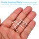 thumbnail image 3 of Uxcell 400Pcs 1.18x0.12" Conectores de Candelabro de Aluminio Clips de Cristal de Candelabro, Plata, 3 of 5