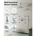 thumbnail image 3 of EVERSTEIN Dual Heads 12" Rainfall High Pressure Thermostatic Shower System with 6 Body Jets Brushed Nickle, 3 of 14
