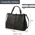 thumbnail image 2 of Kwuty Leather Satchel for Women Top Handle Bags Handmade Purse Vintage Embossed Leather Crossbody Handbags Hobo Bag, 2 of 7