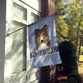 thumbnail image 2 of Caroline's Treasures BB1428CHF Sheltie Welcome Flag Canvas House Size , Large, multicolor, 2 of 4