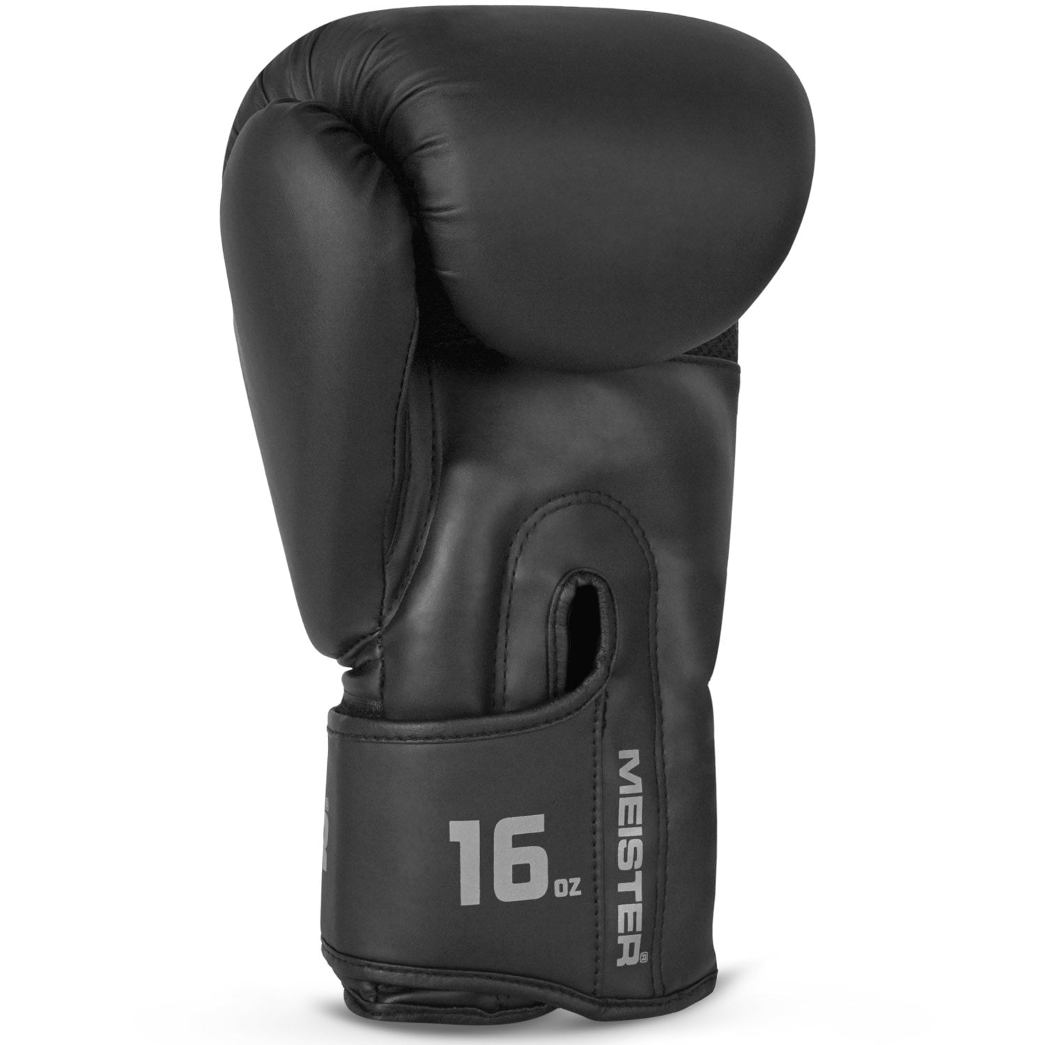 Meister [CRITICAL] Boxing Gloves - Ergonomic High-Density Training Gloves - Matte Black - 16 Ounce
