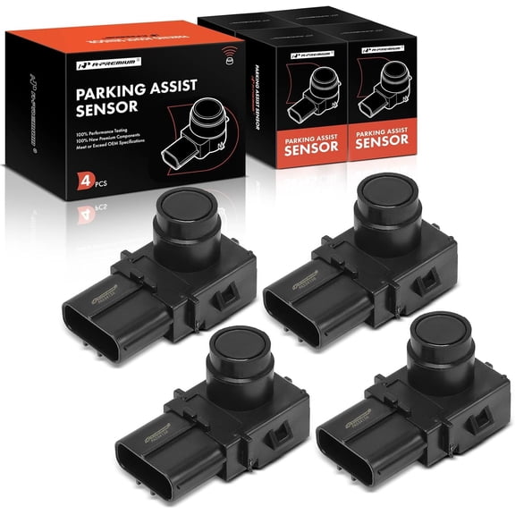 A-Premium 4-PC Front and Rear Reverse Backup Parking Assist Sensor Compatible with Select Lexus Models - LS460 2007-2014, LS600h 2008-2014, Replace# 8934150060