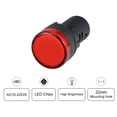 thumbnail image 5 of Signal Lights  220V, Red  Indicator, Flush Panel Mount 7/8" 22mm, 5Pcs, 5 of 5