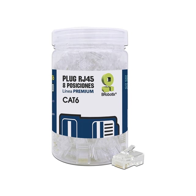 Plugs BRobotix RJ-45, Cat6, UTP, Bote con 100 piezas. Brobotix 263861