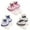 Navy Blue, Hot Pink, Brown, variant on Wrapables® Lil Miss Bella Lace & Ribbon Ruffle Socks for Toddler Girl, Size 4-6 (Set of 3)- Navy Blue, Hot Pink, Brown