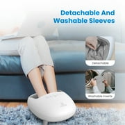 COMFIER Foot Massager with Heat, Shiatsu Deep Kneading Massage Machine for Plantar Fasciitis & Foot Pain Relief, Fits Men Size up to 14, White
