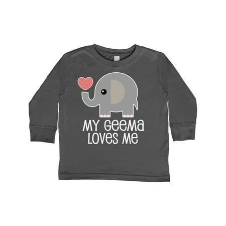 

Inktastic My Geema Grandma Loves Me Gift Gift Toddler Boy or Toddler Girl Long Sleeve T-Shirt