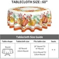 thumbnail image 4 of Autumn Pumpkins Tablecloth 60 Inch Round Thanksgiving Table Cloth Fall Maple Leaves Table Cover Waterproof Tablecloths for Holiday Dinner Room Picnic Indoor Outdoor Party Harvest Decoration, 4 of 6