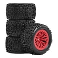 thumbnail image 2 of HILABEE 1:18 Scale RC Car Tires Wheels Accessories Direct Replaces Maintenance Components 4WD Parts Easy Installation Buggy Tires Rim Red, 2 of 9