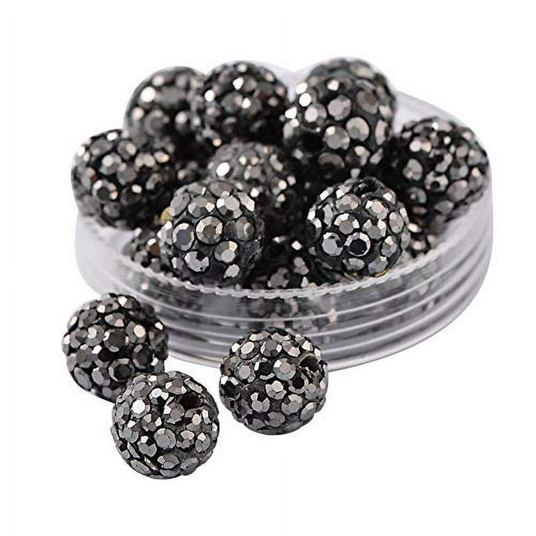 10) Pack of Assorted Resin Rhinestone Crystal Charm Beads – Buckets of Beads