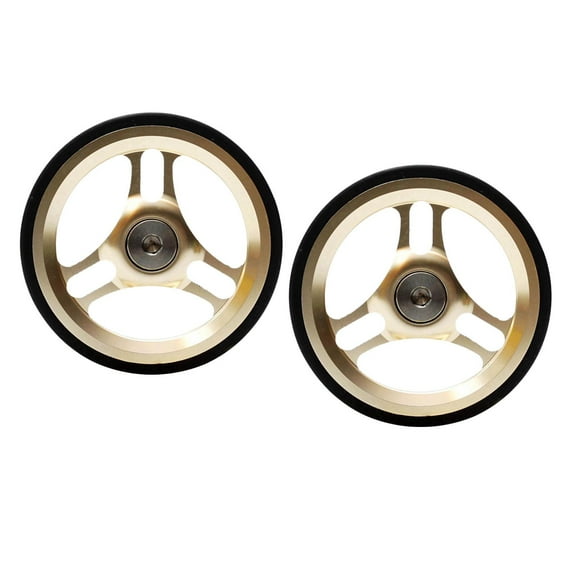 Aluminum Alloy Transport Wheel for Folding Bike Rear Champagne