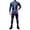 Z15-Blue, variant on skeleton full body – Women's Black Skeleton Printed Jumpsuit, Zip Front One-Piece Silky-Smooth Milk Silk, Sizes S–XXXXL