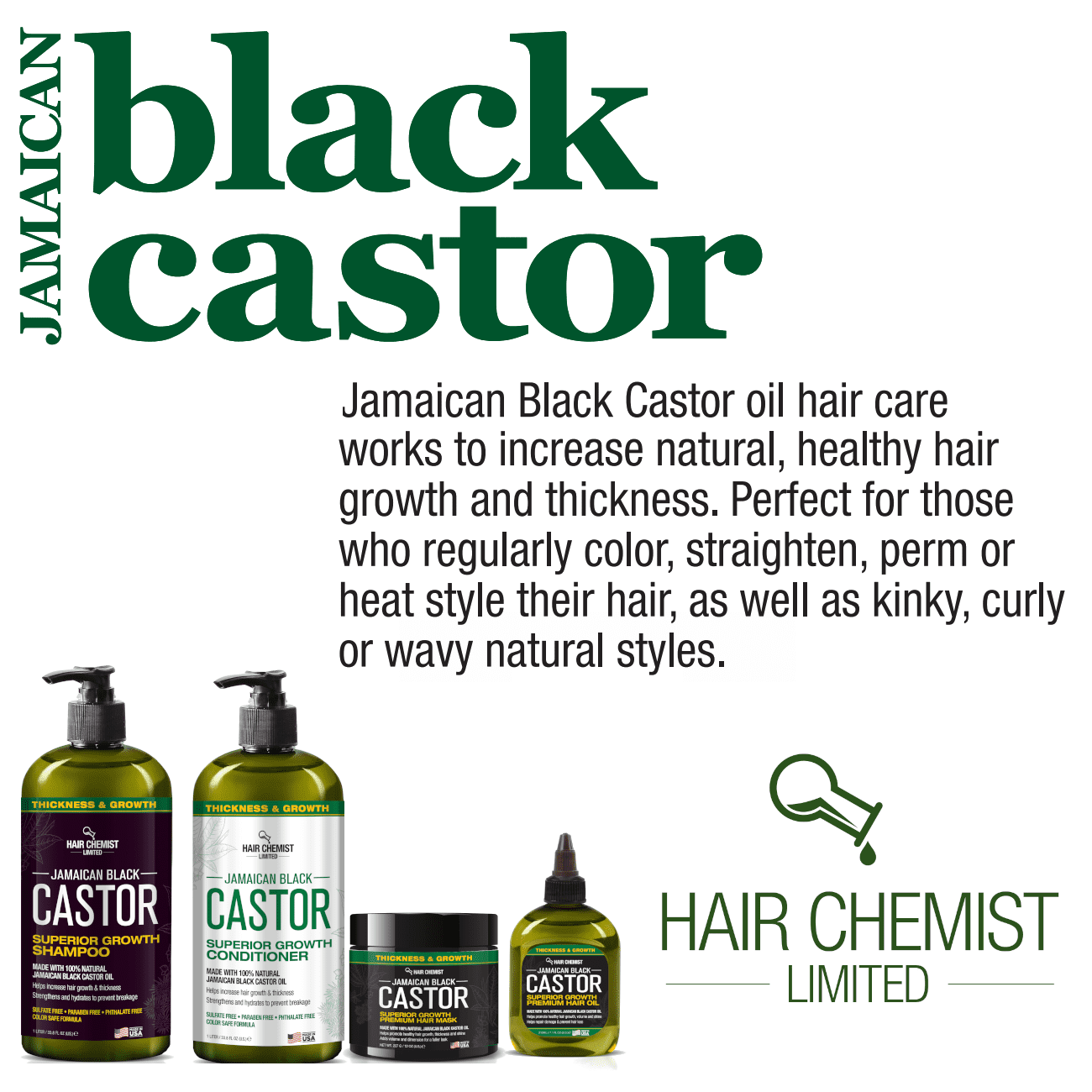Hair Chemist Superior Growth Jamaican Black Castor Conditioner 33.8 oz