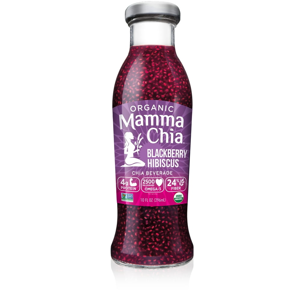 Mamma Chia Blackberry Hibiscus Organic Chia Seed Beverage 10 Fl Oz