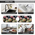 thumbnail image 7 of Water Lily Colorful Sink Splash Guard for Faucet 2 Packs Faucet Absorbent Mats, Lotus Flower Colorful Faucet Handle Drip Catcher Quickly Drying Mat for Kitchen Counter Bathroom, 14.9"x5.5", 7 of 7
