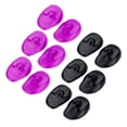 thumbnail image 3 of Miangastore Cache-Oreilles Ronds Noirs 6 Paires 3.1X2.2X0.8In, 3 of 8
