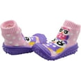 thumbnail image 3 of Skidders Baby Girls' Slippers - Non-Skid Slipper Sock House Shoe Booties Size: 12-24M, Size 18 Months, Owl, 3 of 5